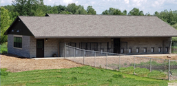 Dog boarding kennel facility.
